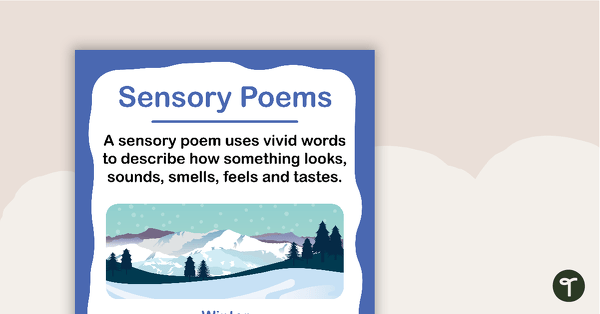 Go to Sensory Poem Poster teaching resource