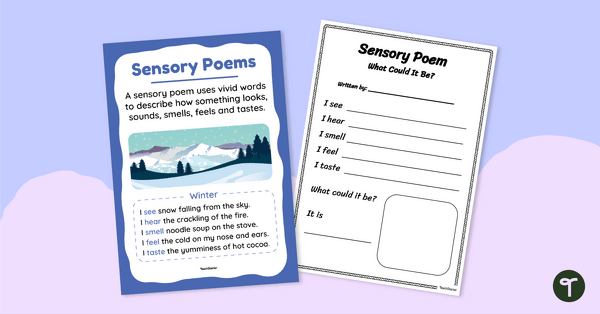 Go to Sensory Poems Poster and Template teaching resource