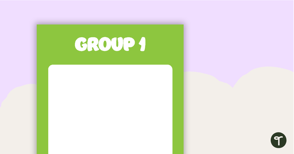 Go to Plain Green - Grouping Posters teaching resource