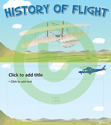 History of Flight - PowerPoint Template teaching resource