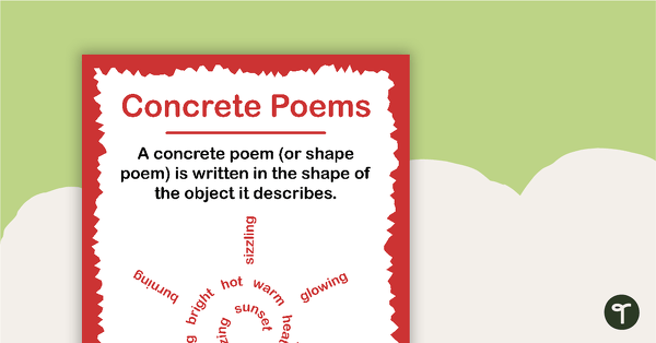 Go to Concrete Poem Poster teaching resource