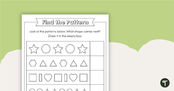 Go to Find the Pattern Worksheet teaching resource