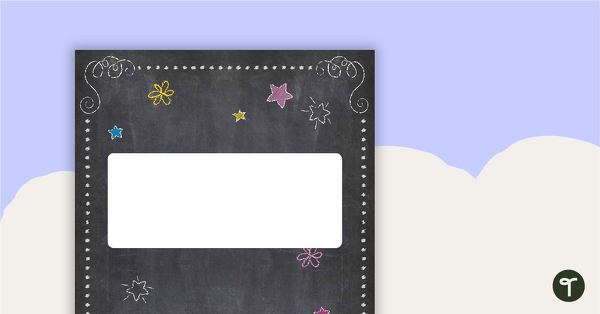 Funky Chalkboard - Diary Cover teaching resource