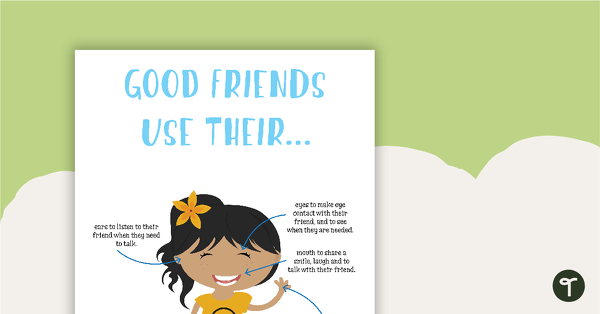 Go to Good Friends Body Language Poster teaching resource