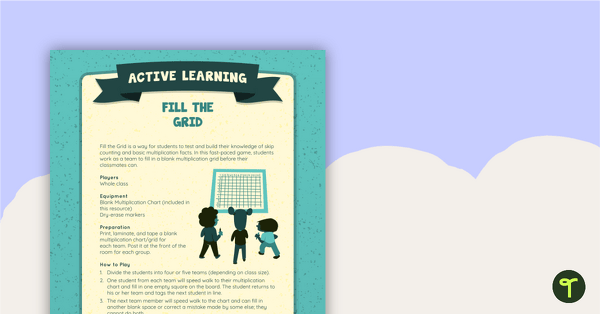 Go to Fill the Grid Active Game teaching resource