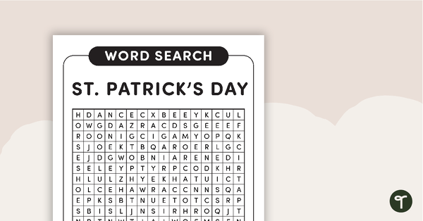 St. Patrick's Day Word Search teaching resource