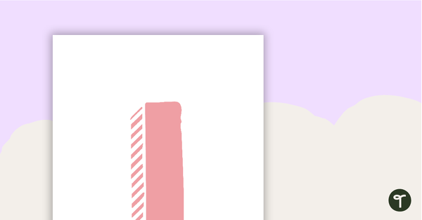Pink Pastel - Letter, Number, and Punctuation Sets teaching resource
