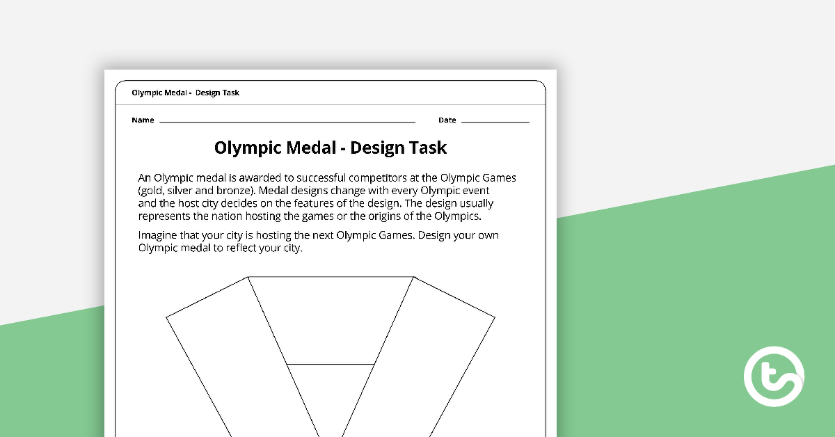 Olympic Medal Design Task teaching resource