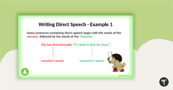 Using Quotation Marks in Narrative Writing PowerPoint teaching resource