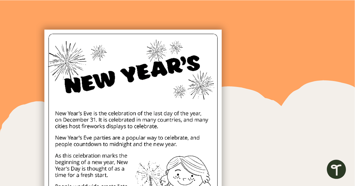 New Year Thinking – Worksheet teaching resource