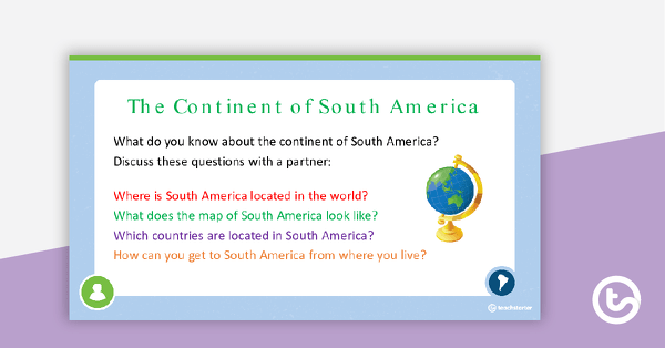 The Continent of South America PowerPoint undefined