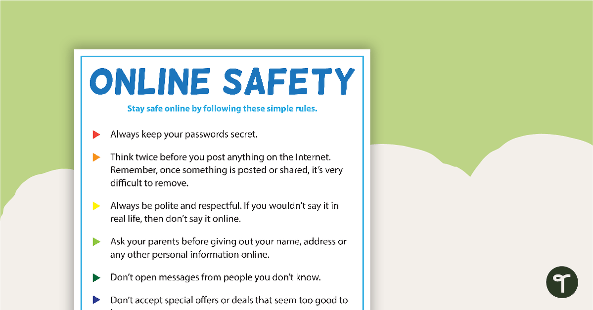 Online Safety Poster teaching resource