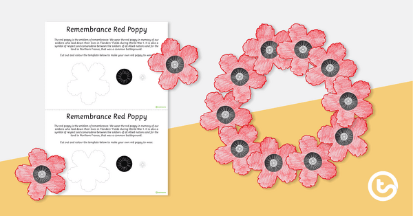 Red Poppy Template teaching resource