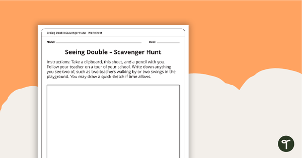 Seeing Double Scavenger Hunt - Beginning of Year Activity teaching resource
