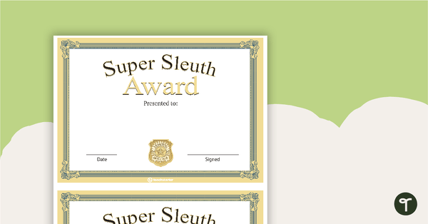 Learning Detectives - Award Certificate teaching resource