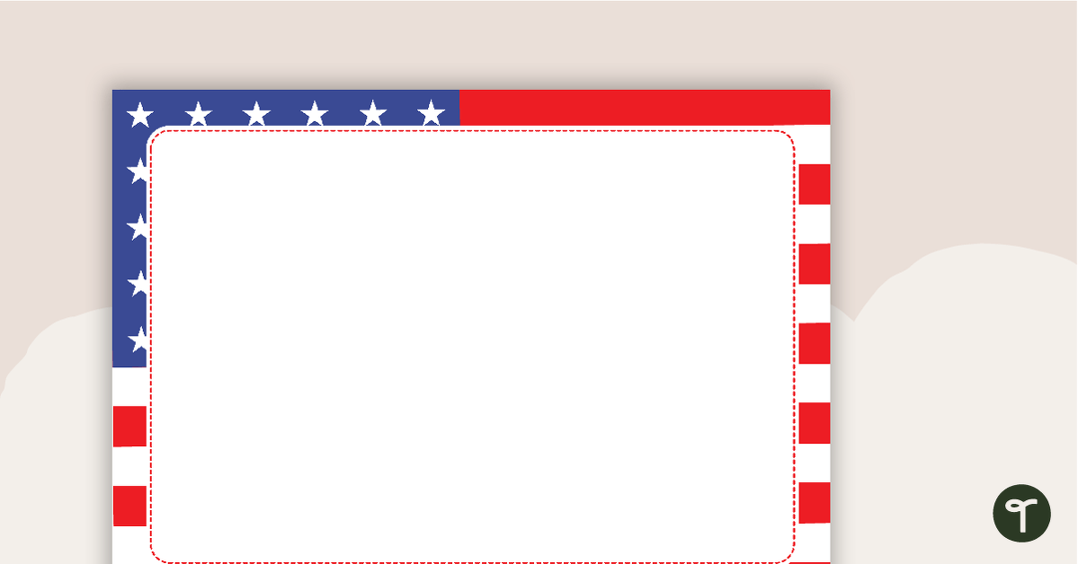 American Page Border - Flag teaching resource