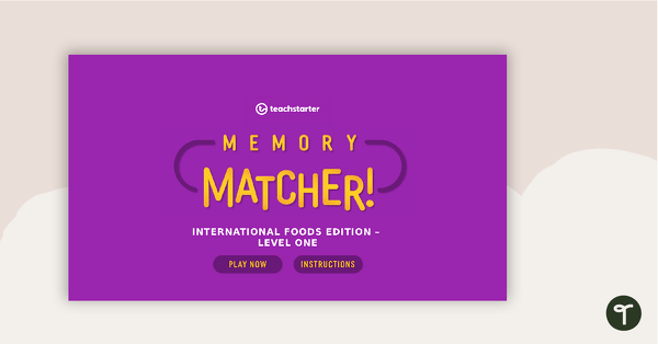 Memory Matcher PowerPoint – International Foods teaching resource