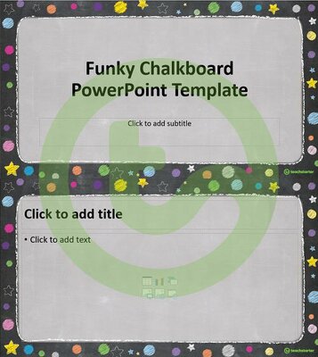 Go to Funky Chalkboard – PowerPoint Template teaching resource