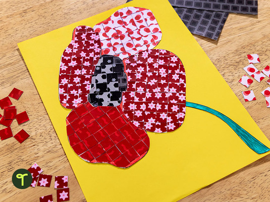 Mosaic Poppy Art Activity teaching resource