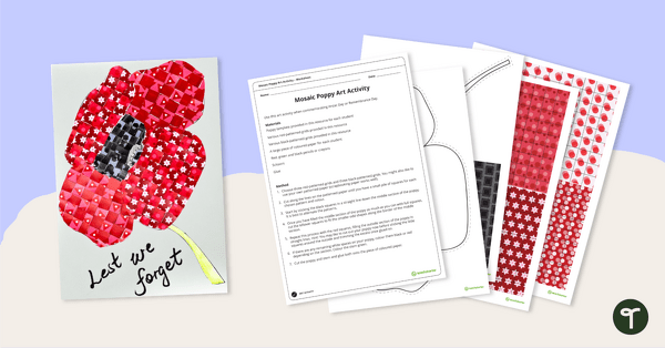 预览图像马赛克罂粟艺术活动——教学资源