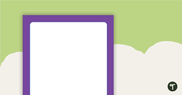 Go to Plain Purple - Portrait Page Border teaching resource