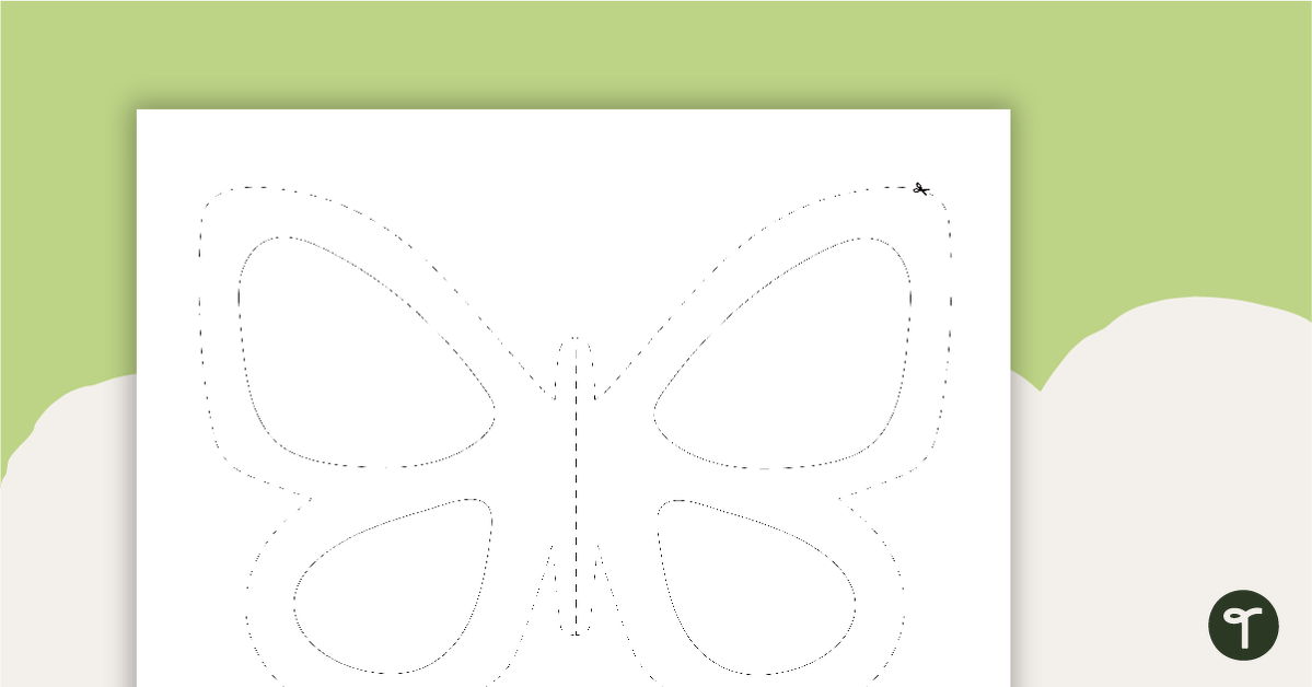 Butterfly Wings Template teaching resource