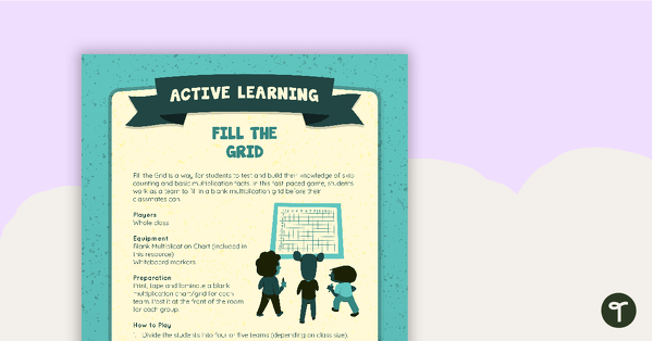 Fill the Grid Active Game teaching resource