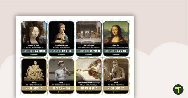 Go to Famous Artists Card Game teaching resource