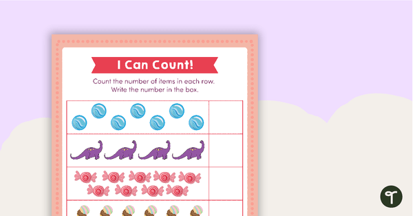Go to I Can Count - Worksheet teaching resource