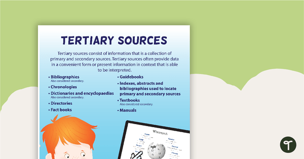 Preview image for Tertiary Sources Poster - teaching resource