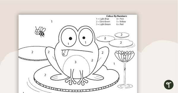 Go to Frog in a Pond - Colour by Numbers teaching resource