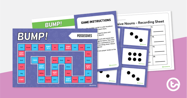 BUMP! Possessive Nouns – Board Game teaching resource