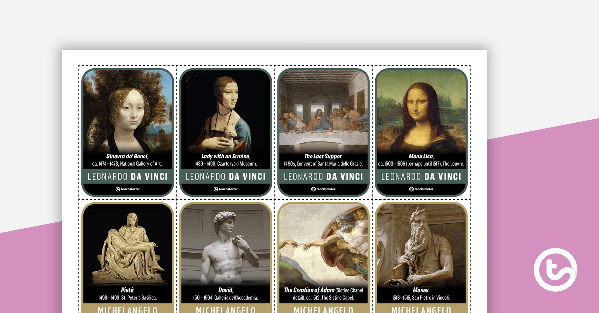 Famous Artists Card Game teaching resource