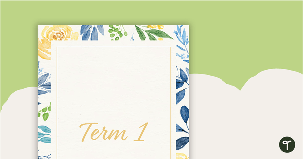 Go to Vintage Roses Printable Teacher Diary - Term Dividers teaching resource