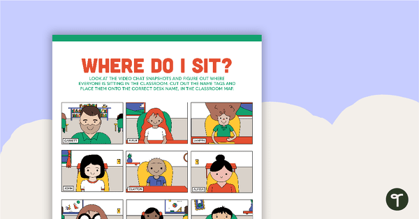 Where Do I Sit? – Worksheet (Upper Years) teaching resource