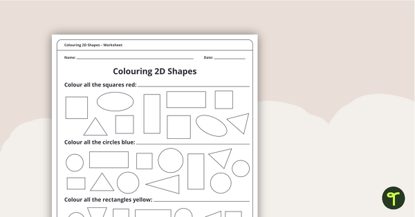 Shapes tracingworksheet worksheet Teach Starter