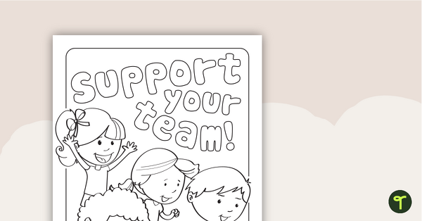 Go to Support Your Team – Colouring Sheet teaching resource