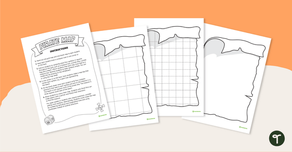 Preview image for Pirate Mapping Skills Worksheet - teaching resource