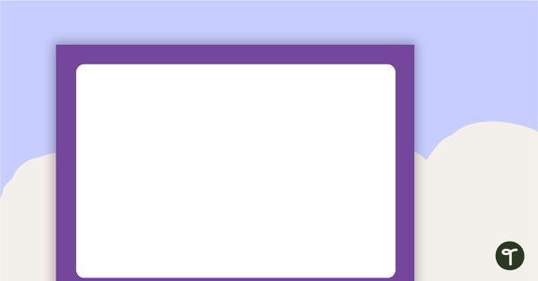 Plain Purple - Landscape Page Border teaching resource