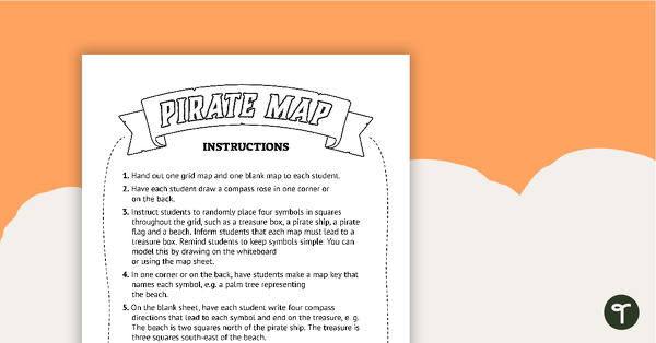 Go to Pirate Mapping Skills Worksheet teaching resource