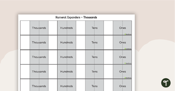 Numeral Expander - Thousands teaching resource