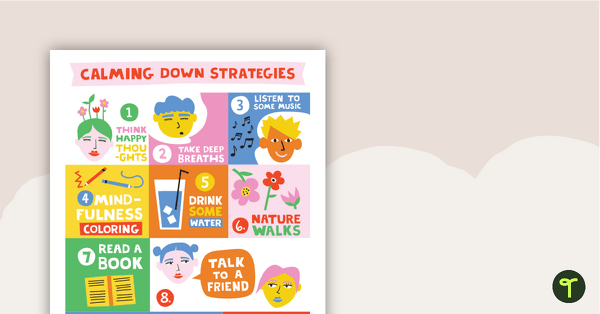 Image of Calming Down Strategies Classroom Poster