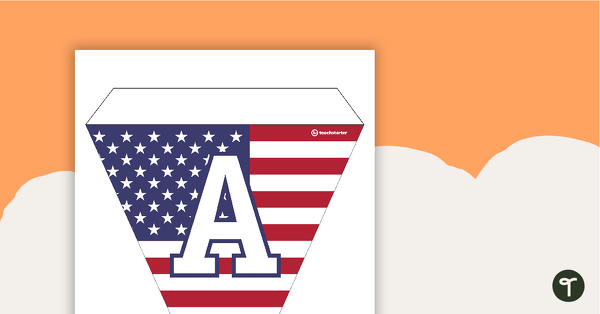 Go to United States of America Flag - Letters and Number Bunting teaching resource