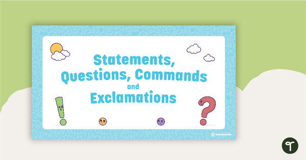 Preview image for Statement, Question, Command, Exclamation PowerPoint - teaching resource