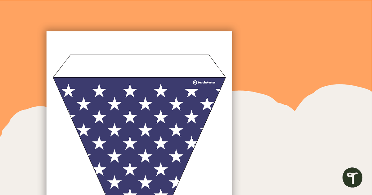 United States of America Flag - Bunting teaching resource