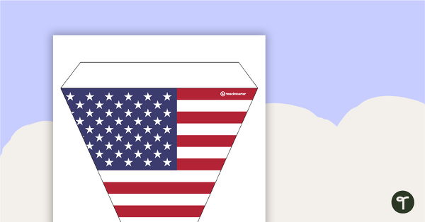 United States of America Flag - Bunting teaching resource