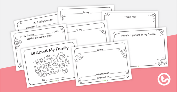Preview image for All About My Family Mini Booklet - teaching resource