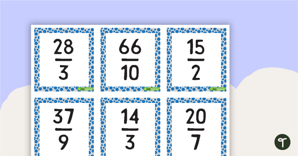 Improper Fractions Cards teaching resource