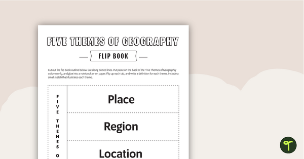 Preview image for Geography Flip Book - teaching resource