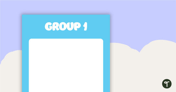 Go to Plain Sky Blue - Grouping Posters teaching resource